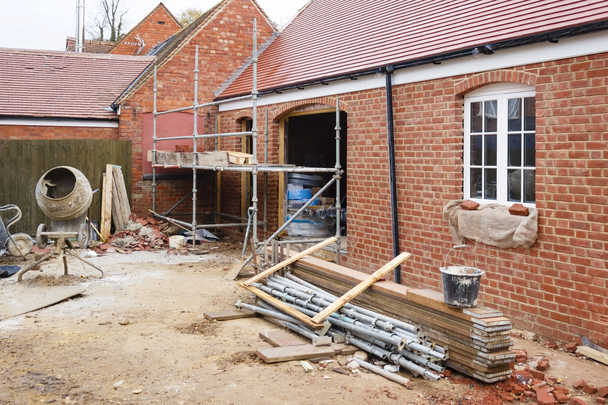 exterior of a building site